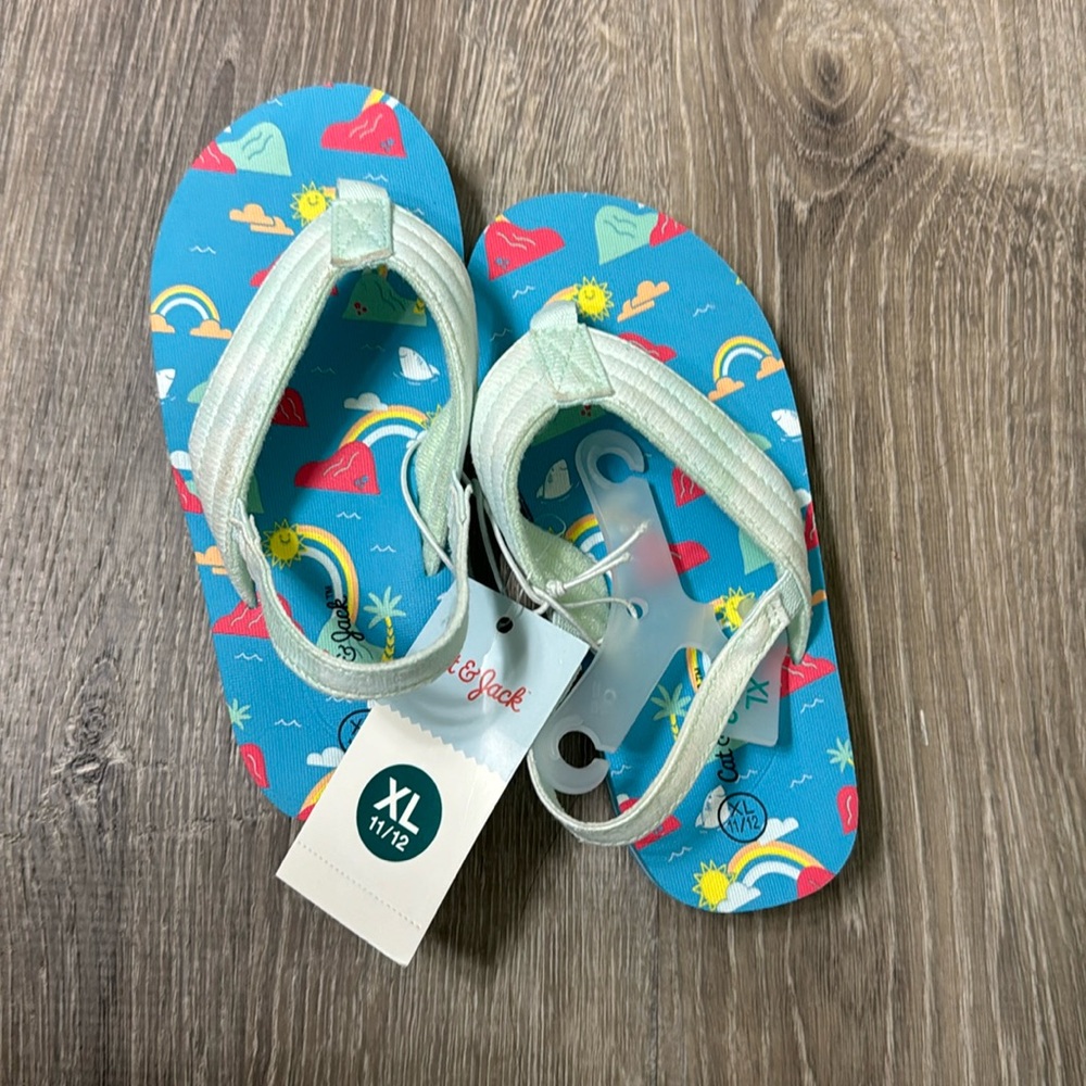 NWT Cat & Jack sandals with back strap